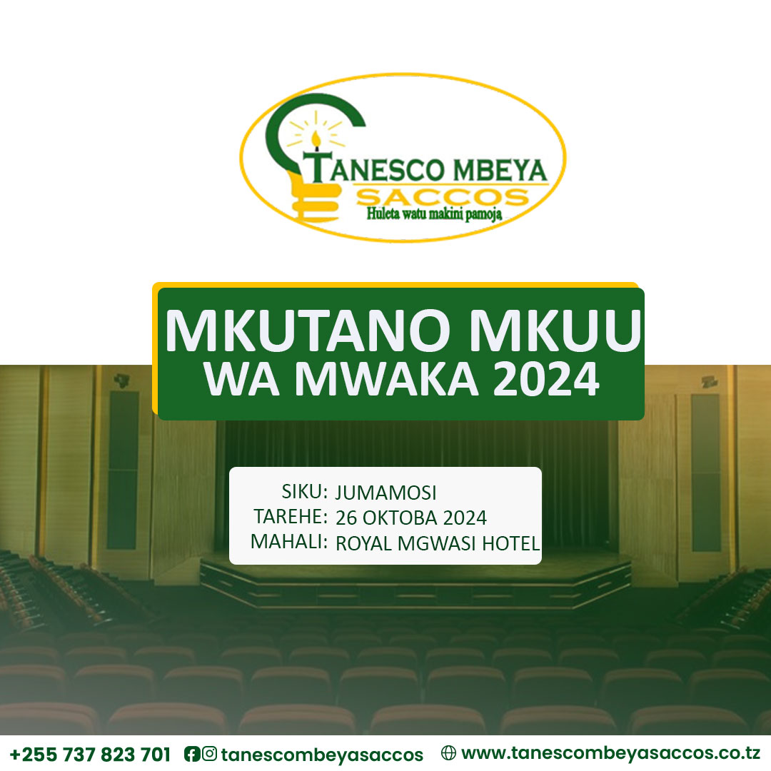 You are currently viewing TANGAZO LA MKUTANO MKUU WA MWAKA 2024
